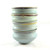 Handmade Stoneware Stacking Bowls Set of 4 Light Blue