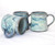 Handmade Pottery Mug Watercolor Blue