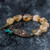 "Hayley" - Citrine, Turquoise and Bronze Bracelet