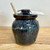 Handmade Stoneware Honey Pot Peacock Blue Glaze