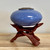Handmade Pottery Light Blue Colored "Soul Pot" with Stand