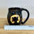  Pottery Mug with a Saying - Carved Moon Cat Mug14  oz