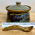  Handmade Pottery Sauce Bowl with Spoon  7" Diameter in Misty River Glaze
