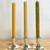 Beeswax Honeycomb Taper Candle  -  Gold