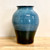  Handmade Pottery Blue Black Medium Vase 11" 