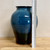  Handmade Pottery Blue Black Medium Vase 11" 