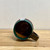 Pottery Mug with a Saying - Bright Teal with Carved Brown Flower Band 14 oz