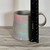 Handmade White Porcelain Mug Rainbow