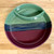 Chip and Dip Platter Purple/Green/Blue Glaze