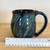 Handmade Pottery Mug with a Saying -  Blue Marble 14 oz