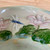 Handmade Porcelain Bowl Light Green, Frog and Flowers 