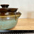 Handmade Stoneware 2 Quart Casserole Dish Plum and Green