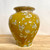 Handmade Crystalline Vase Gold Base with Cream Crystals Stunning!