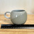 Handmade Ceramic Ball Mug. Matte Green Duo 14 oz