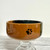  Handmade Sturdy Dog Bowl with Paw Prints. SM Adorable! Green and Rust