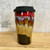   Handmade Pottery Double Walled Tall Travel Mug Desert Red