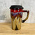   Handmade Pottery Double Walled Tall Travel Mug Desert Red