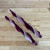 Handmade 100% Beeswax Double Flare Taper Candle in Wine and Pink 12"