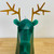 Pyropet Dyri Reindeer Skeleton Candle - Pine Green