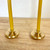 Small Brass Base Candle Stick Holder with Beeswax Candles-Natural-sold in a set