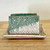  Handmade Pottery Patterned Sponge Holder Green and White