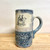  Handmade Pottery Mug Cat Collection Ivory and Navy Blue 