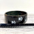  Handmade Sturdy Dog Bowl with Paw Prints. SM Adorable! Black and Green