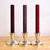  Handmade Beeswax Honeycomb Taper Candle  -  Wine