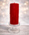 Handmade Beeswax European Drip Pillar Candle in Red-Beautiful!