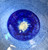 Handmade Pottery Flared Rim Bowl – Fused Glass & Stoneware Blue