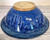 Handmade Pottery Flared Rim Bowl – Fused Glass & Stoneware Blue
