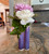  Handmade Pottery Short Vase in Navy