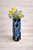 Handmade Pottery Short Vase in Navy