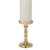 Elegant Brass Pillar Candle Holder 6" Tall 