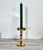 Elegant Brass Pillar Candle Holder 6" Tall 
