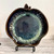  Handmade Stoneware Apple Crisp Baker 8" round in Peacock Blue