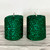  Handmade 100% Beeswax 2" Votive Green Metallic-Set of 2