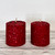 Handmade 100% Beeswax 2" Votive Red Metallic-Set of 2