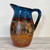  Handmade Pottery Desert Blue Wild Horses Pitcher-Small Chip