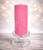  Handmade Beeswax European Drip Pillar Candle in Pink