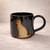  Handmade Pottery Cat and Moon Mug-Black Metallic