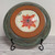  Handmade Pottery Serving Plate with Hand-Painted Orange and Red Flowers. One of a kind!