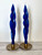 Handcrafted Electric Blue Flame Beeswax Taper Candles — Sold in Pairs