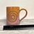  Handmade Pottery  Blended Spiral Mug-Tangerine