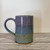  Handmade Pottery  Blended Spiral Mug-Lavender and Blue