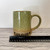  Handmade Pottery  Mug  Bamboo Green "Mom" Mug