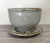 Handmade Pottery Berry Bowl with Matching Saucer – White Glaze