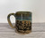 Winter Tree Pattern Handmade Stoneware Green 12oz Mug