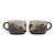 Handmade Mara Stoneware Blue Butterfly Soup Mug