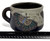 Handmade Mara Stoneware Blue Butterfly Soup Mug